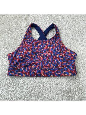 Fabletics Blue Red Sports Bra Womens Large